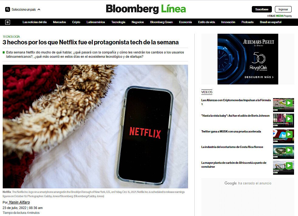 3 hechos por los que Netflix fue el protagonista tech de la semana